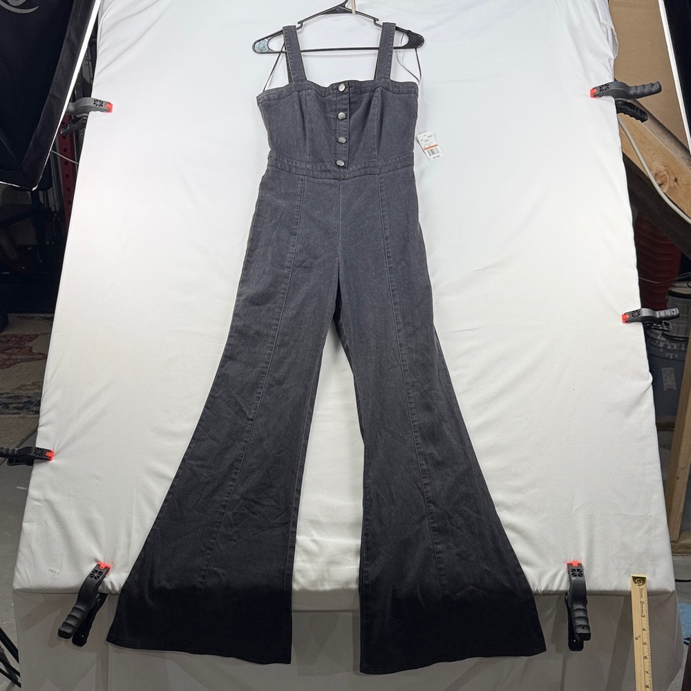 Flying Tomato Wide-Leg Jumpsuit Black Size S New with Tags - Picture 2 of 9